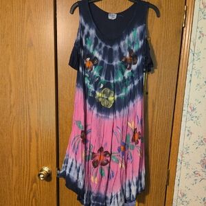 Exist Navy Blue Pink Floral Dress